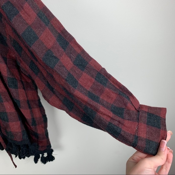 Zara Buffalo Plaid Checkered Oversized Top - Picture 5 of 9